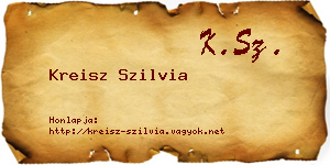 Kreisz Szilvia névjegykártya
